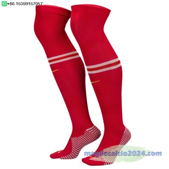 Home Calzettoni Liverpool 2024 2025 Rosso Poco Prezzo