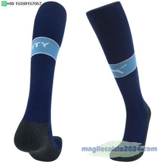 Home Calzettoni Manchester City 2024 2025 Blu Poco Prezzo