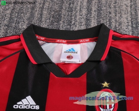 Home Conjunto De Bambino AC Milan Retro 1998 1999 Poco Prezzo