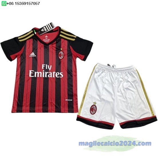 Home Conjunto De Bambino AC Milan Retro 2013 2014 Poco Prezzo