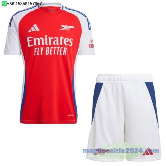 Home Conjunto De Bambino Arsenal 2024 2025 Rosso Bianco Poco Prezzo