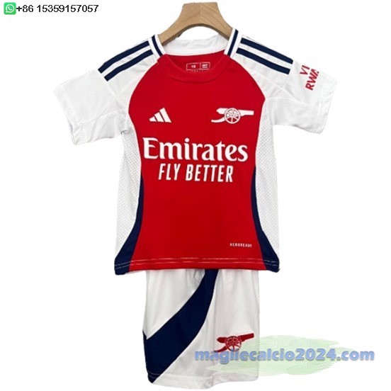 Home Conjunto De Bambino Arsenal 2024 2025 Rosso Bianco Poco Prezzo