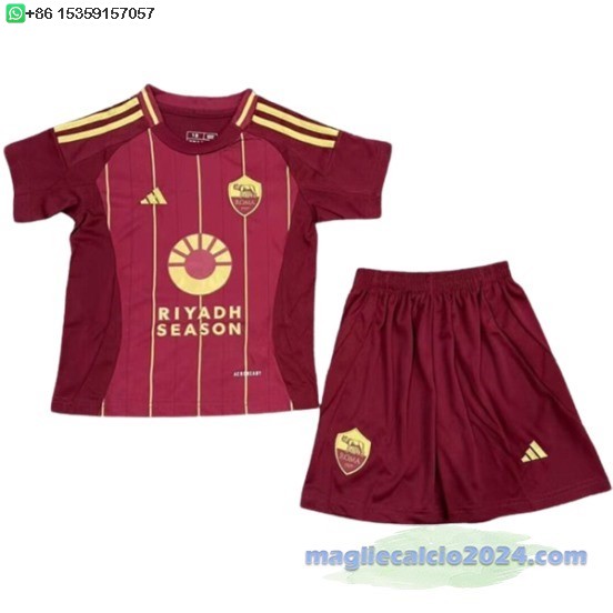 Home Conjunto De Bambino As Roma 2024 2025 Rosso Poco Prezzo