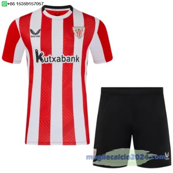 Home Conjunto De Bambino Athletic Bilbao 2024 2025 Rosso Bianco Poco Prezzo