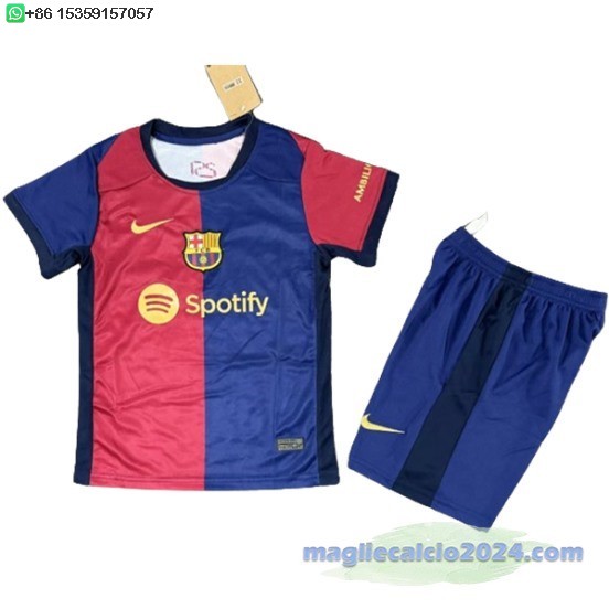 Home Conjunto De Bambino Barcelona 2024 2025 Blu Rosso Poco Prezzo