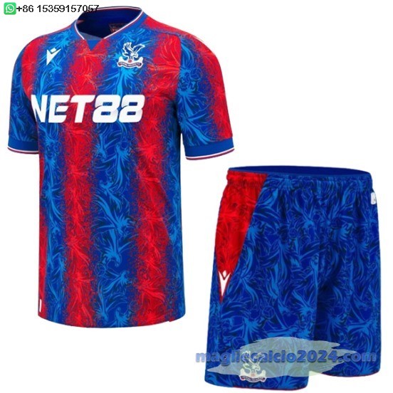 Home Conjunto De Bambino Crystal Palace 2024 2025 Rosso Blu Poco Prezzo