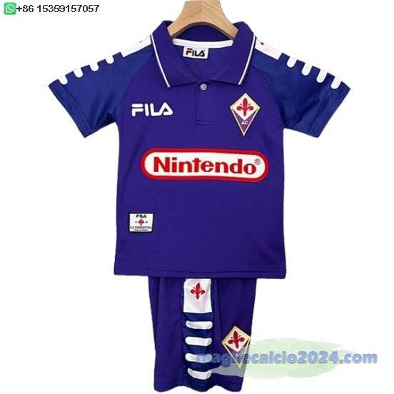 Home Conjunto De Bambino Fiorentina Retro 1998 1999 Poco Prezzo