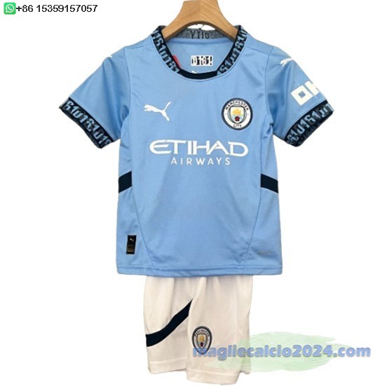 Home Conjunto De Bambino Manchester City 2024 2025 Blu Poco Prezzo