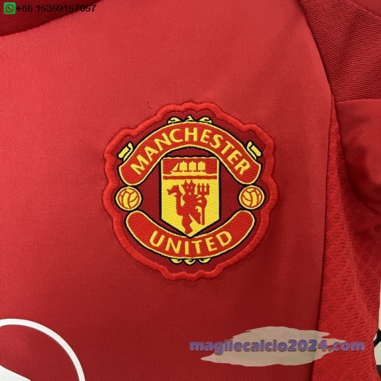 Home Conjunto De Bambino Manchester United 2024 2025 Rosso Poco Prezzo