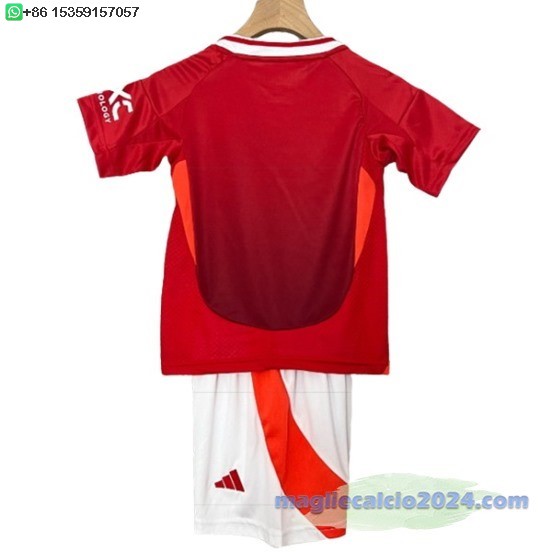 Home Conjunto De Bambino Manchester United 2024 2025 Rosso Poco Prezzo