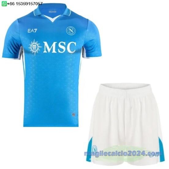 Home Conjunto De Bambino Napoli 2024 2025 Blu Poco Prezzo