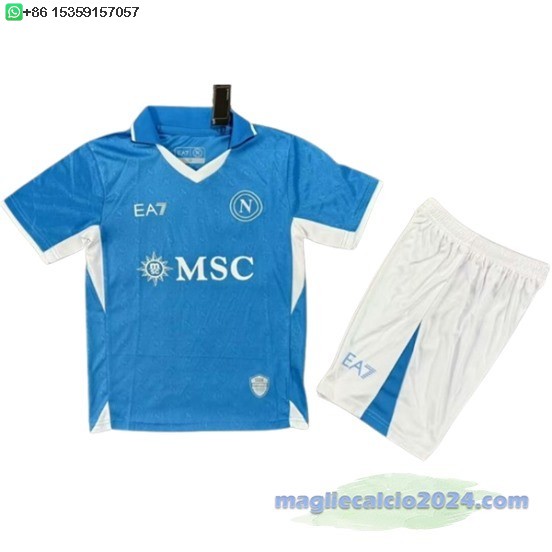 Home Conjunto De Bambino Napoli 2024 2025 Blu Poco Prezzo