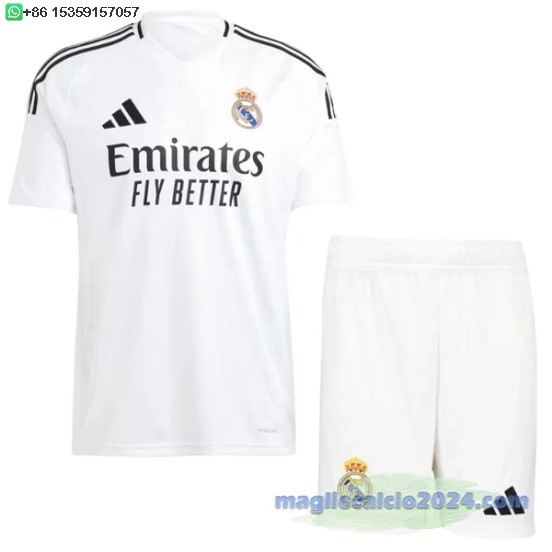 Home Conjunto De Bambino Real Madrid 2024 2025 Bianco Poco Prezzo