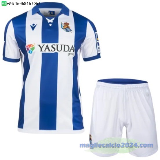 Home Conjunto De Bambino Real Sociedad 2024 2025 Bianco Blu Poco Prezzo