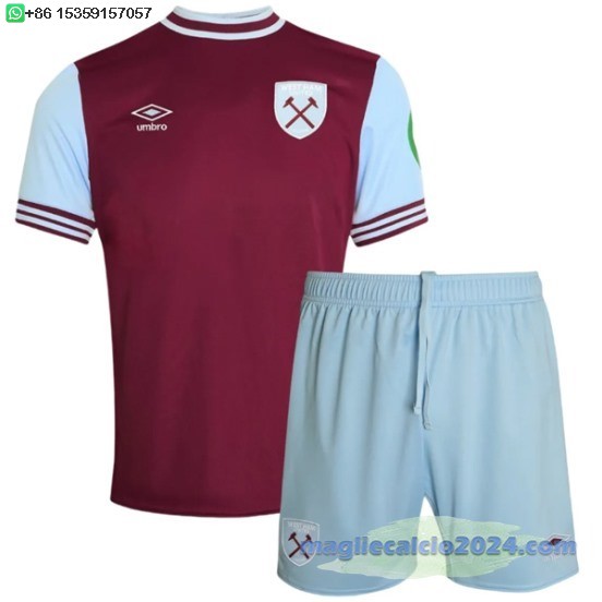 Home Conjunto De Bambino West Ham United 2024 2025 Rosso Poco Prezzo