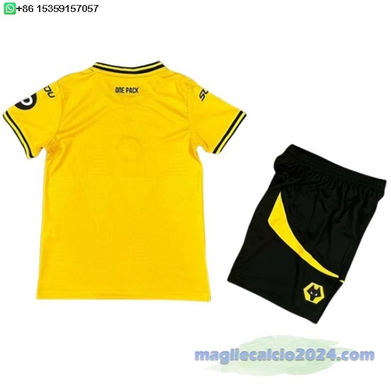 Home Conjunto De Bambino Wolves 2024 2025 I Giallo Poco Prezzo