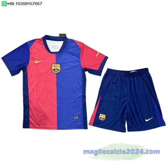 Home Conjunto De Uomo Barcelona 2024 2025 Blu Rosso Poco Prezzo