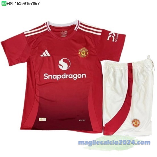 Home Conjunto De Uomo Manchester United 2024 2025 Rosso Poco Prezzo