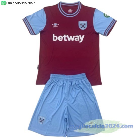 Home Conjunto De Uomo West Ham United 2024 2025 Rosso Poco Prezzo