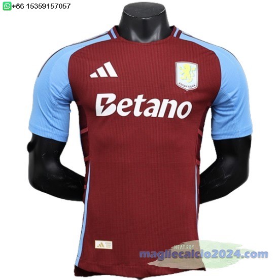Home Giocatori Maglia Aston Villa 2024 2025 Rosso Poco Prezzo