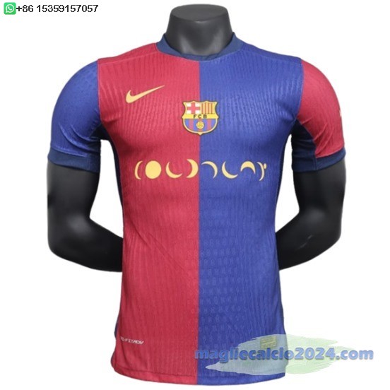 Home Giocatori Maglia Barcelona 2024 2025 Blu III Rosso Poco Prezzo