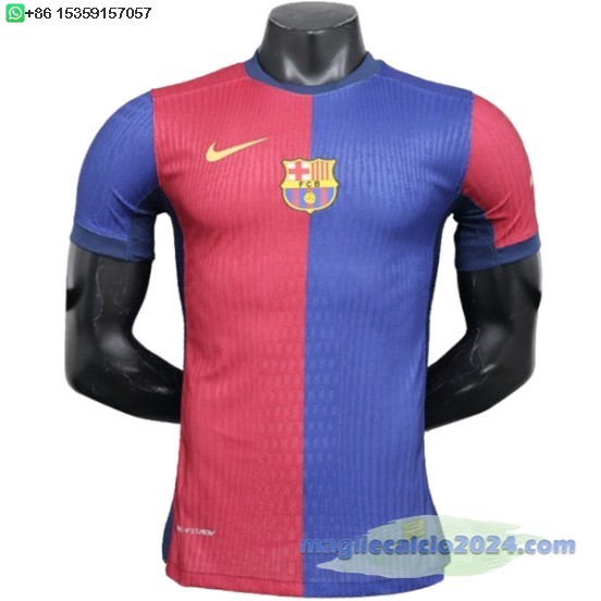 Home Giocatori Maglia Barcelona 2024 2025 Blu II Rosso Poco Prezzo