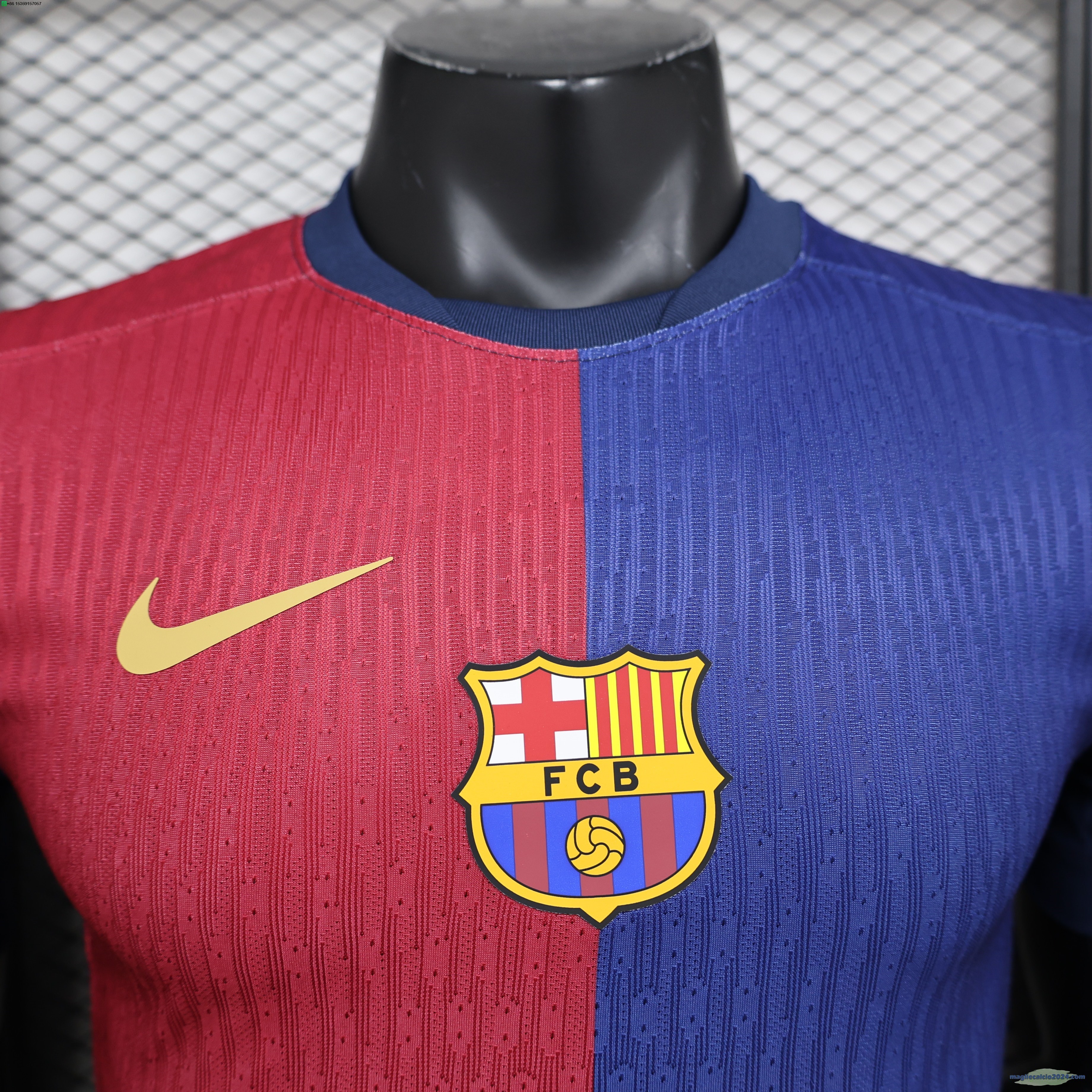 Home Giocatori Maglia Barcelona 2024 2025 Blu II Rosso Poco Prezzo