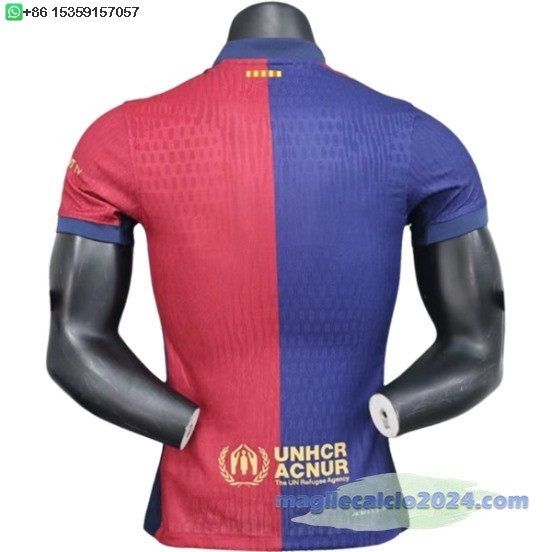 Home Giocatori Maglia Barcelona 2024 2025 Blu II Rosso Poco Prezzo