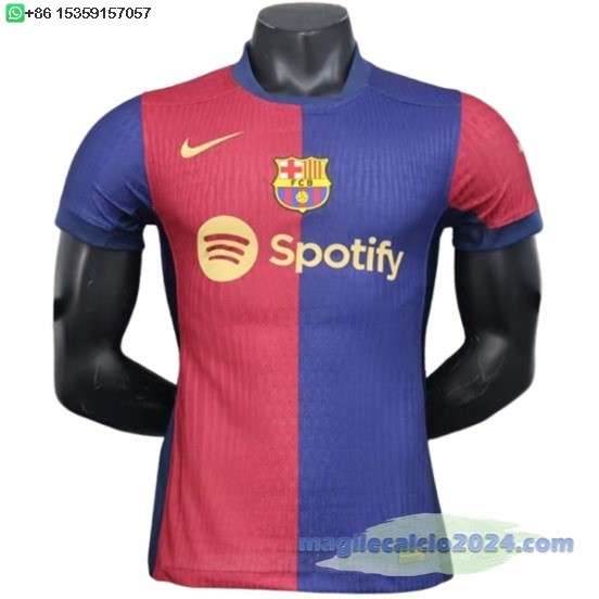 Home Giocatori Maglia Barcelona 2024 2025 Blu Rosso Poco Prezzo