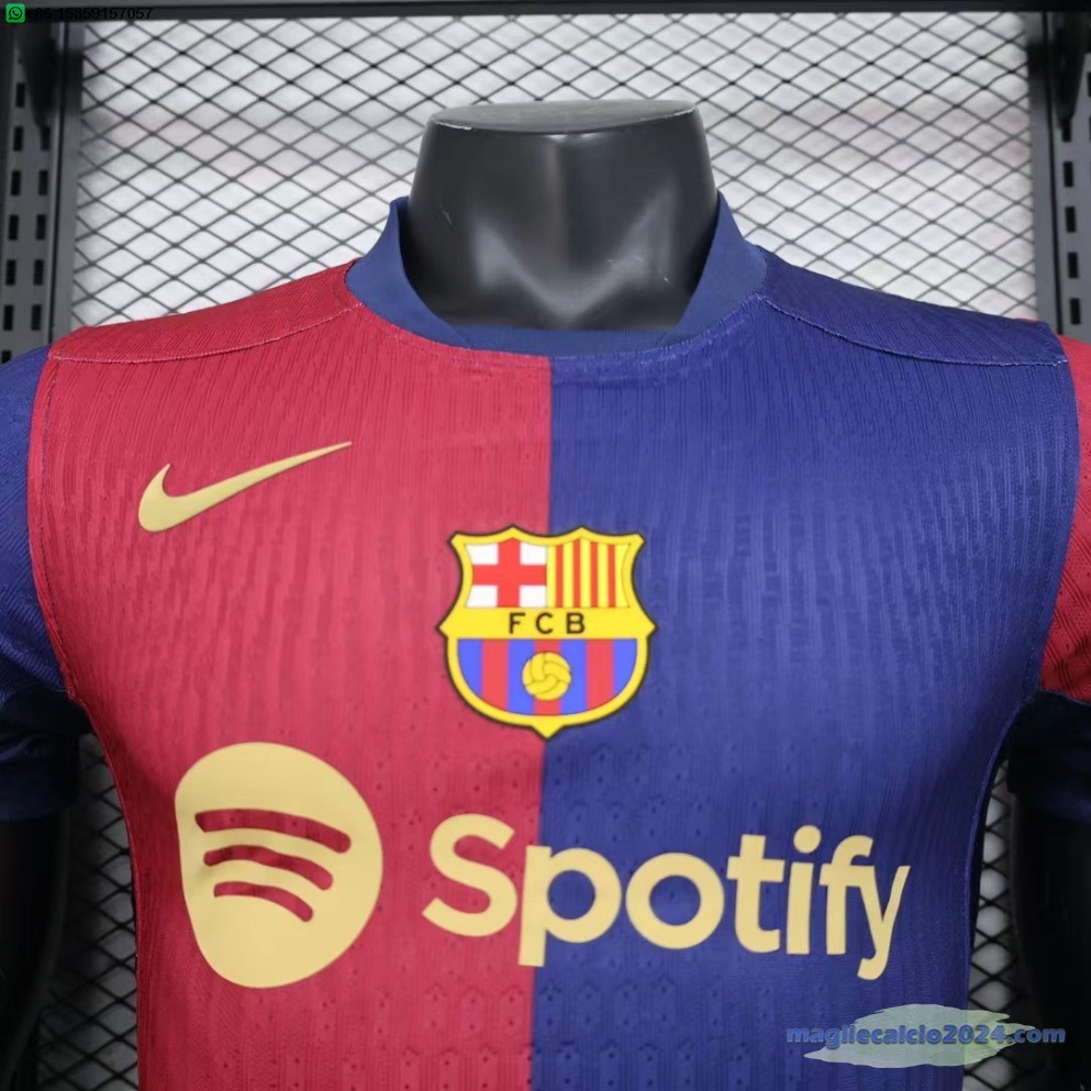 Home Giocatori Maglia Barcelona 2024 2025 Blu Rosso Poco Prezzo