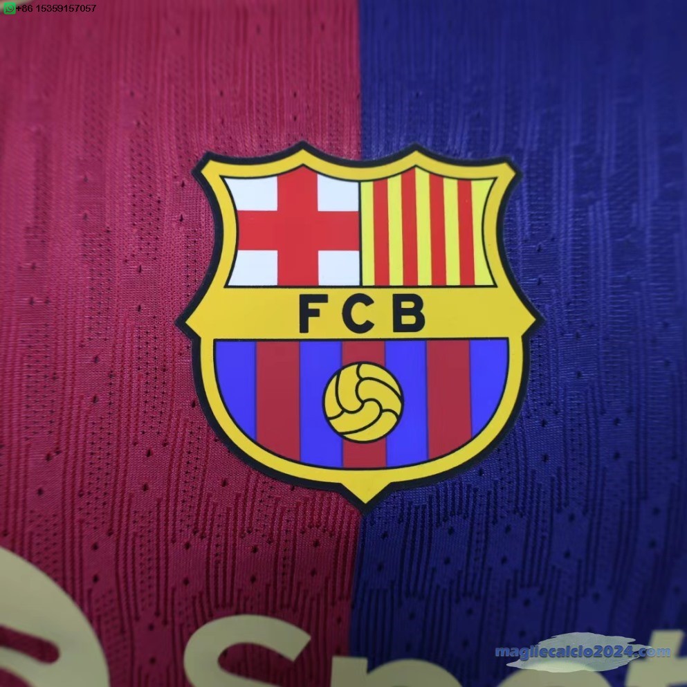 Home Giocatori Maglia Barcelona 2024 2025 Blu Rosso Poco Prezzo