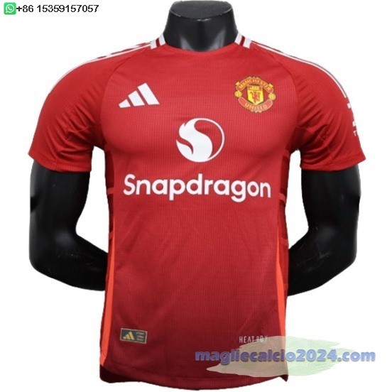 Home Giocatori Maglia Manchester United 2024 2025 Rosso Poco Prezzo