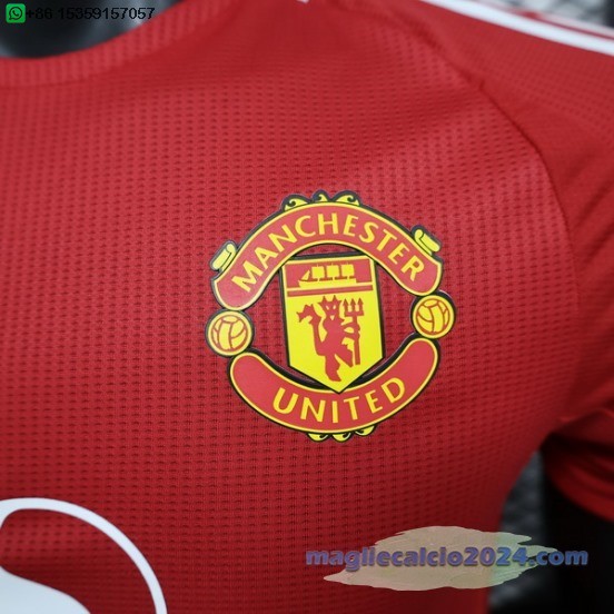 Home Giocatori Maglia Manchester United 2024 2025 Rosso Poco Prezzo