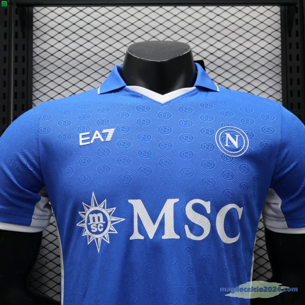 Home Giocatori Maglia Napoli 2024 2025 Blu Poco Prezzo