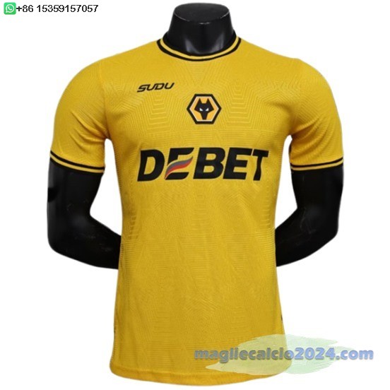 Home Giocatori Maglia Wolves 2024 2025 Giallo Poco Prezzo