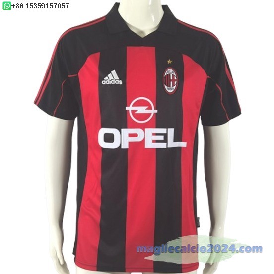 Home Maglia AC Milan Retro 2000 2002 Poco Prezzo