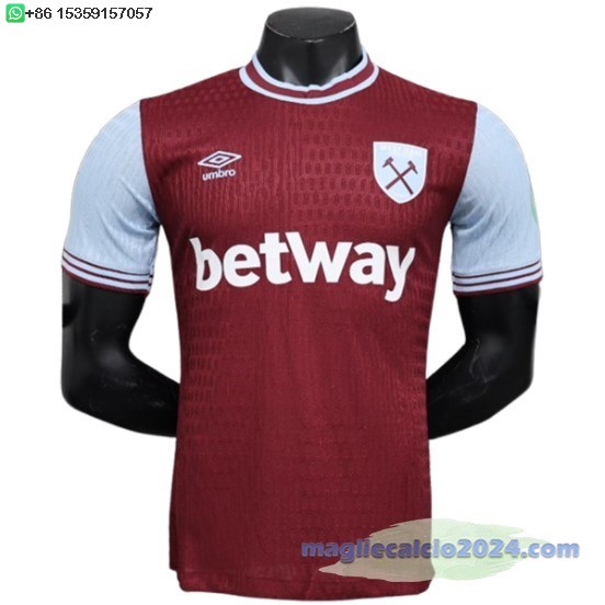 Home Maglia Giocatori West Ham United 2024 2025 Rosso Poco Prezzo