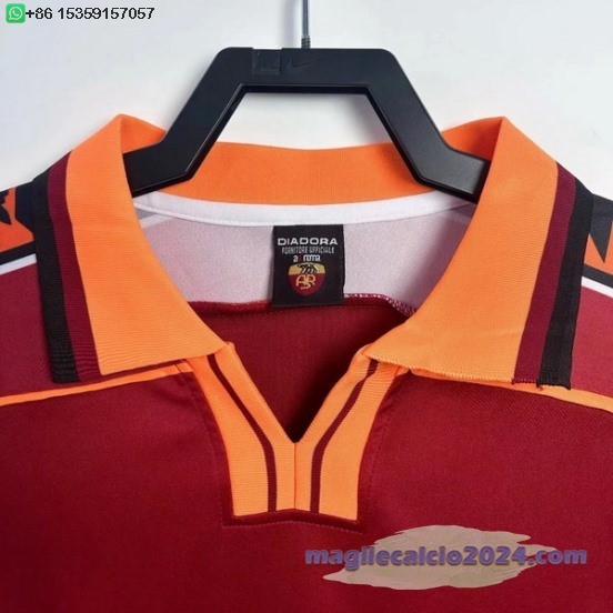 Home Maglia Manica lunga As Roma Retro 1998 1999 Poco Prezzo