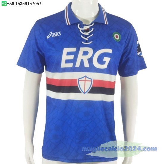 Home Maglia Sampdoria Retro 1994 1995 Blu Poco Prezzo