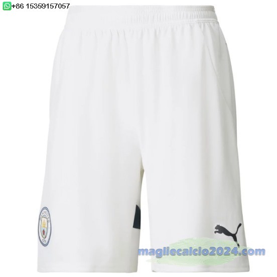 Home Pantaloni Manchester City 2024 2025 Bianco Poco Prezzo