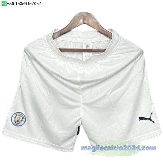 Home Pantaloni Manchester City 2024 2025 Bianco Poco Prezzo