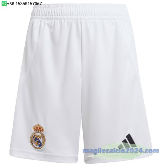 Home Pantaloni Real Madrid 2024 2025 Bianco Poco Prezzo