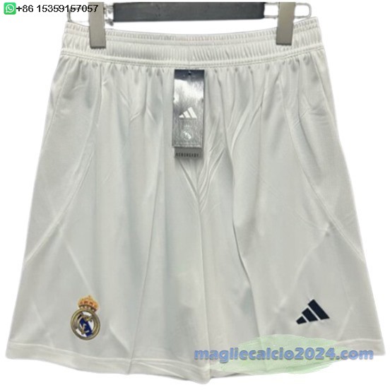 Home Pantaloni Real Madrid 2024 2025 Bianco Poco Prezzo
