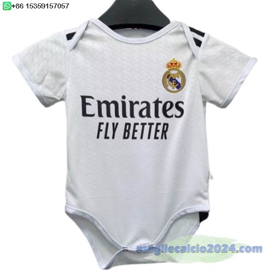 Home Tutine Bambino Real Madrid 2024 2025 Bianco Poco Prezzo