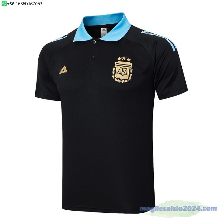 Polo Argentina 2024 Nero Blu Poco Prezzo