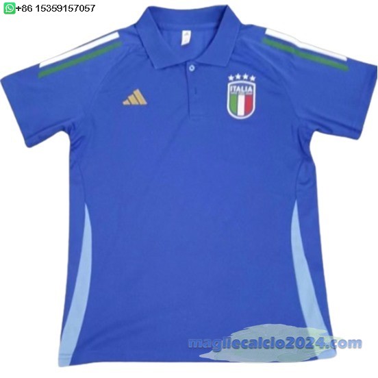 Polo Italia 2024 Blu Poco Prezzo