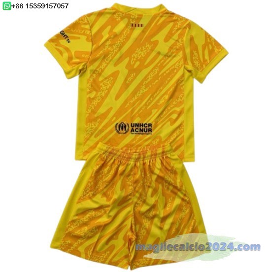 Portiere Conjunto De Bambino Barcelona 2024 2025 Giallo Poco Prezzo