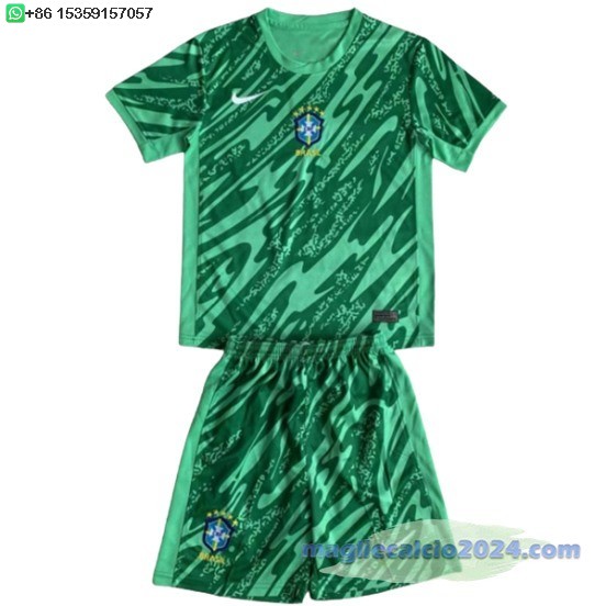 Portiere Conjunto De Bambino Brasile 2024 Verde Poco Prezzo