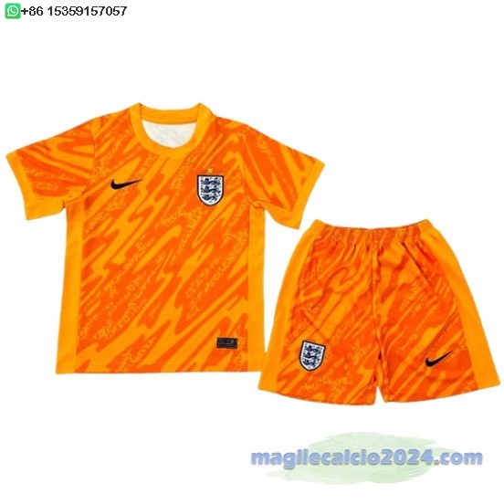 Portiere Conjunto De Bambino Inghilterra 2024 Arancione Poco Prezzo
