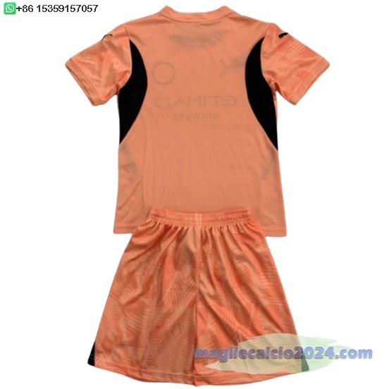 Portiere Conjunto De Bambino Manchester City 2024 2025 Arancione Poco Prezzo